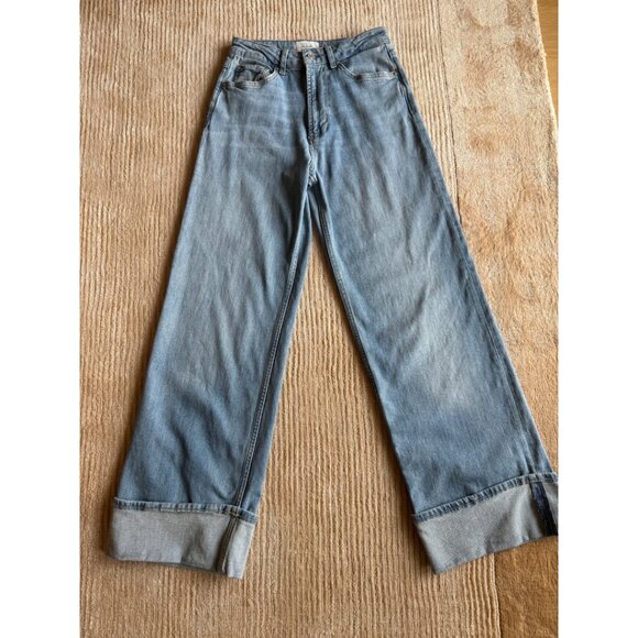 Rails Getty High-Rise Cuffed Wide-Leg Jeans Baltic Sea Size 26 - Picture 5 of 10